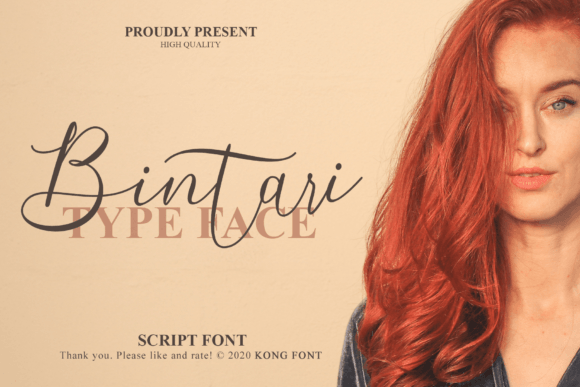 Bintari: A Playful Handwritten Script for Creative Projects