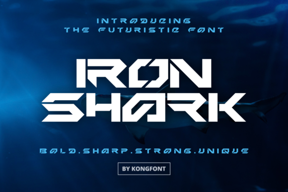 Iron Shark: The Futuristic Display Font for Bold Designs
