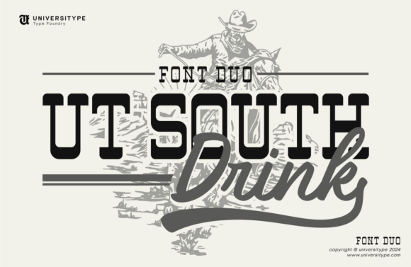 Mastering the Art of Contrast: The UT South Drink Font Duo